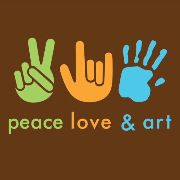 Peace Love Art Sticker