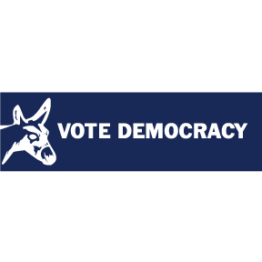 Vote For Democracy Sticker