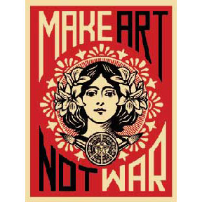 MAKE ART NOT WAR Poster