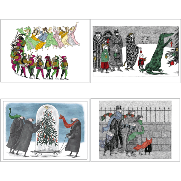 Edward Gorey Holiday 20 Note Card Set